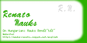 renato mauks business card